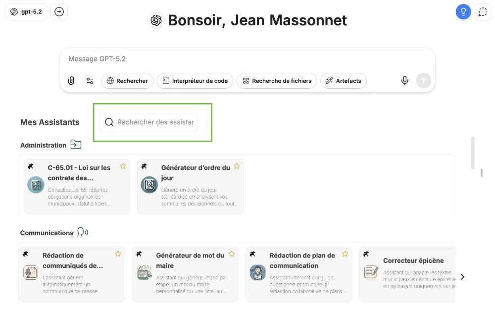 Accueil recherche assistant